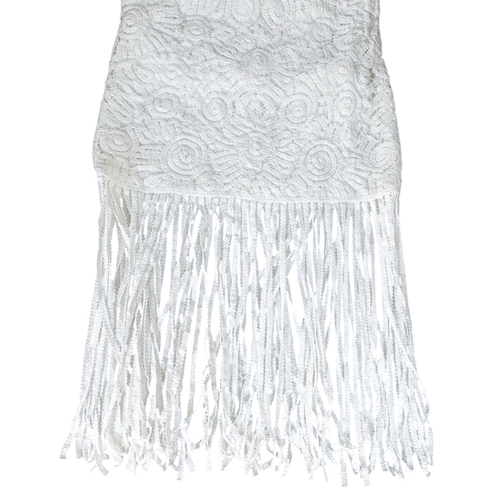 Boston Proper Crochet Fringe Halter Dress - Picture 10 of 11